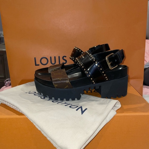 LOUIS VUITTON AI8S58GZO2N370 LAUREATE PLATFORM SANDAL - Picture 3 of 5